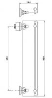 Подвесная стеклянная полка Nicolazzi Classici - Le Pietre 1480 60х14,4 схема 2