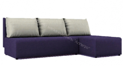 Угловой диван "Алиса" Savana Violet/Savana Milk кат.1