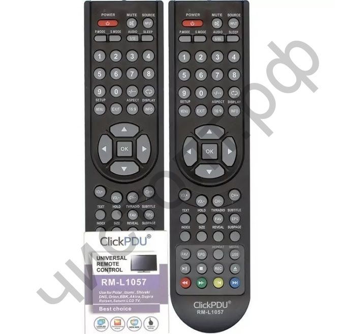 Пульт Huayu ClickPDU RM-L1057 для POLAR SHIVAKI , Izumi , DNS,ORION,AKIRA,SUPRA,ROLSEN,BBK,SATURN