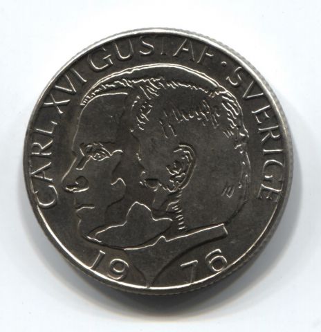 1 крона 1976 Швеция AUNC