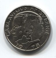 1 крона 1976 Швеция AUNC