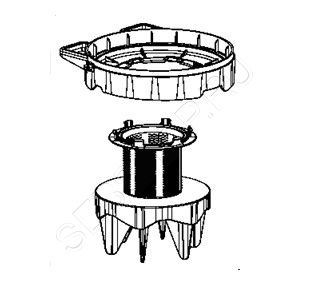 Cетчатый фильтр  контейнера для сбора мусора пылесосов TEFAL SILENCE FORCE CYCLONIC моделей TW76.... Артикул RS-2230000788