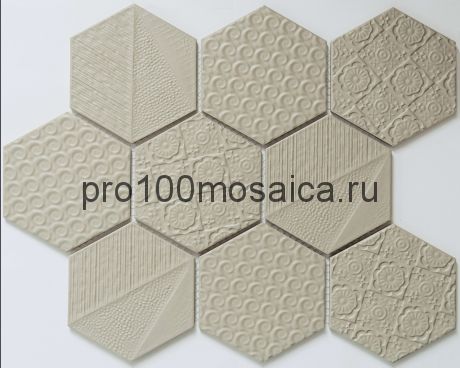 R-331. Мозаика Соты серия RUSTIK,  размер, мм: 256*295,5*5 (NS Mosaic)