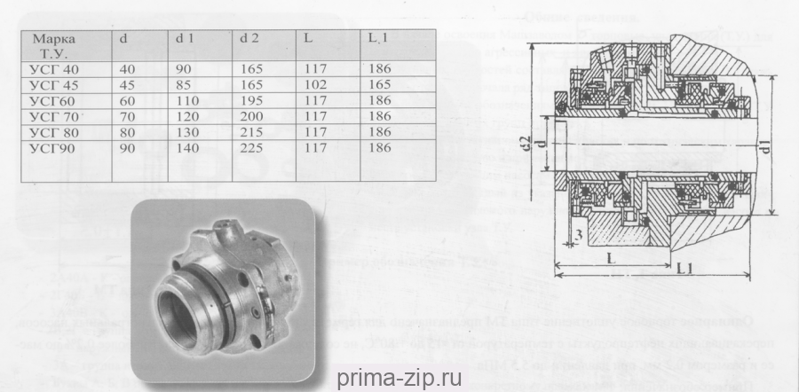 Торцовое уплотнение насоса НК210/200 ,НК65/35-240