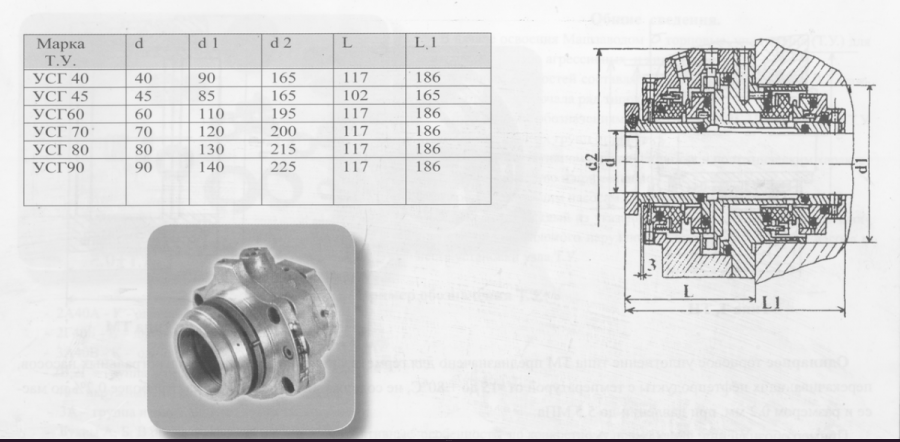 Торцовое уплотнение насосов НК200/370, НК560/30