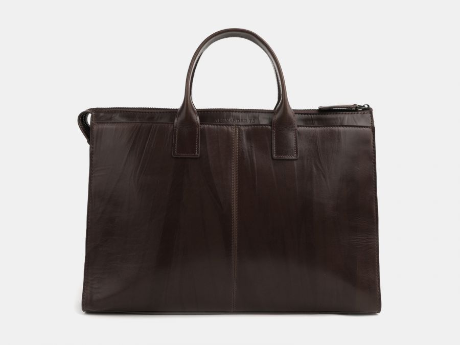 Кожаная мужская сумка из натуральной кожи Alexander-TS «PF0023 Brown»