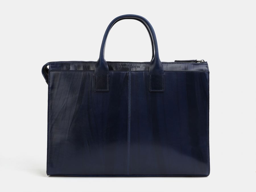 Кожаная мужская сумка из натуральной кожи Alexander-TS «PF0023 Blue»