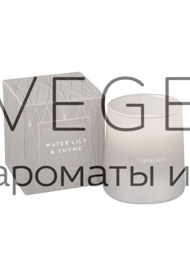 Свеча Водная лилия и Тимьян 200гр StoneGlow Геометрия