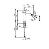 Однорычажный смеситель для биде Fantini Icona Classic R408WF схема 1