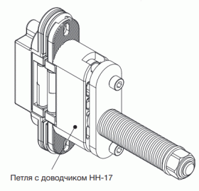 Петля MORELLI с доводчиком HH-17 SC Цвет - матовый хром