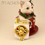 Брошь "Кот в стиральной машине" (AJC США)