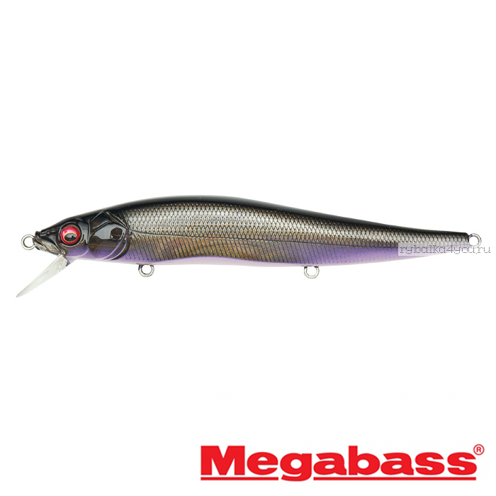 Воблер Megabass Vision Oneten Hi-Float 110мм / 14 гр / Заглубление: 1,2 - 1,8 м / цвет: GG Deadly Black Shad HF