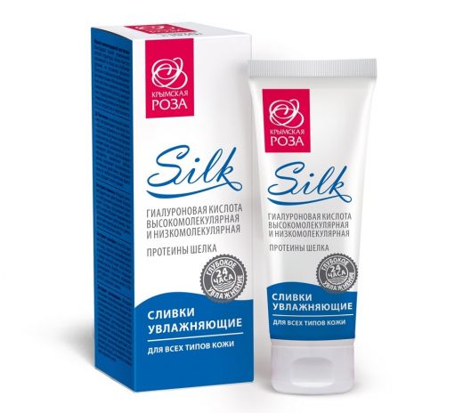 Крымская роза - Сливки SILK увлажняющие для всех типов кожи , 75 мл