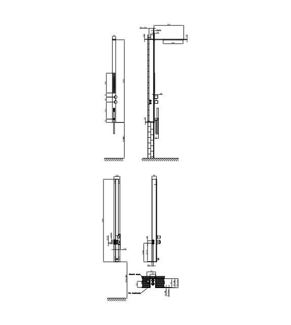 Душевая система Fantini Milano slim H001 с терморегулятором ФОТО