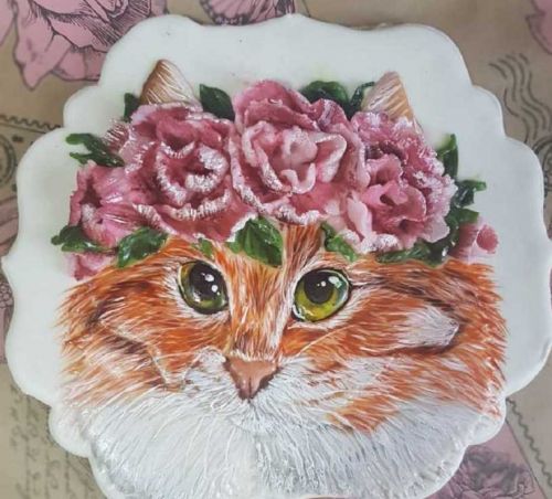 [Где торт?] Роспись пряника «Кот» (Татьяна Беляева)