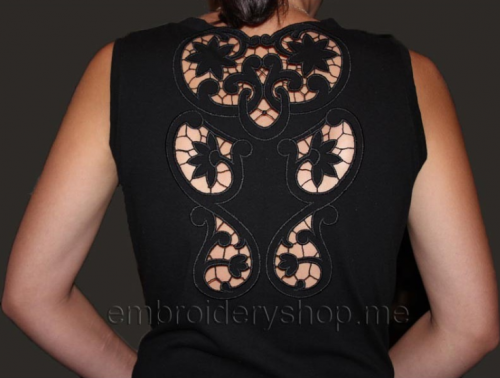 [Машинная вышивка] Ришелье cut0036 [Embroidery shop]