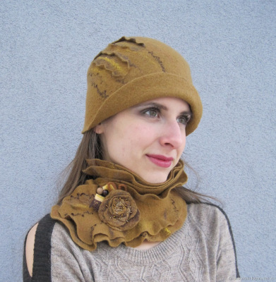 [Валяние] Видео-МК по валянию шарфа-горжетки (Felt Style Елена)