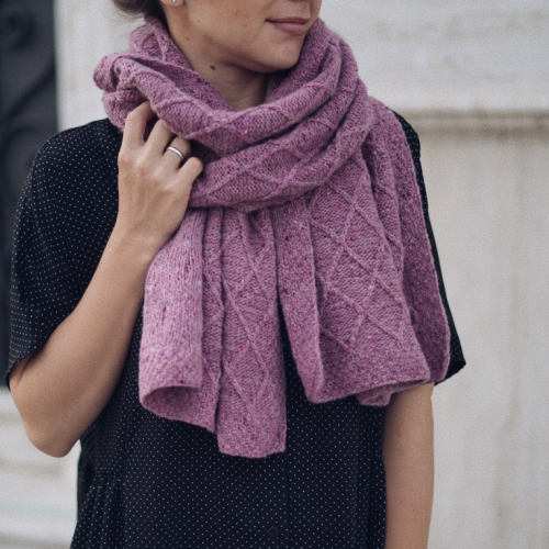 [Вязание] Схема шарфа «Ромбик» (tumaca_alpaca)