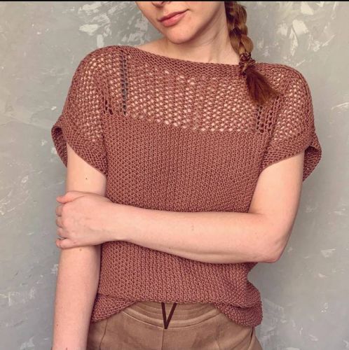 [Вязание] Топ «Мокрый песок» (by_2bruno)