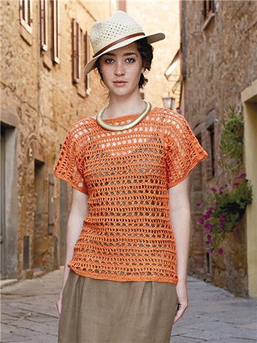 [Вязание] Вязание крючком для женщин летнего топа Sieci (Gemma Atkinson)