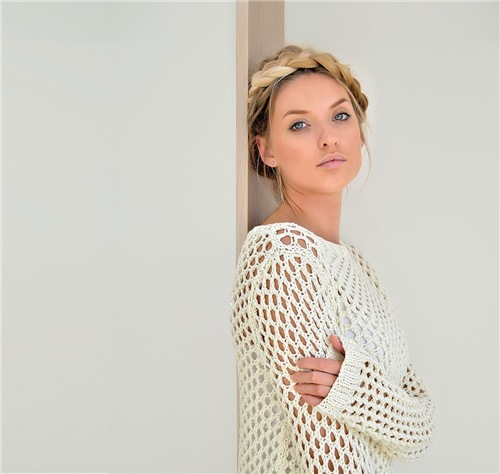 [Вязание] Вязание пуловера сетка спицами Aqua, Echoes (Kim Hargreaves)