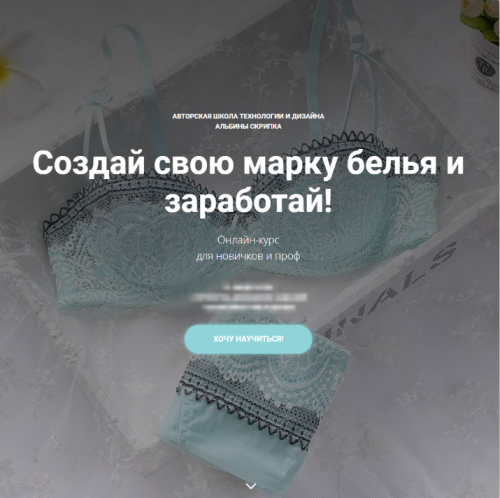 [Шитье] Создай свою марку белья. Блок 1 (Альбина Скрипка)