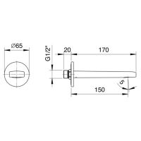 Излив для ванны Fantini Lame M041 M045 схема 3