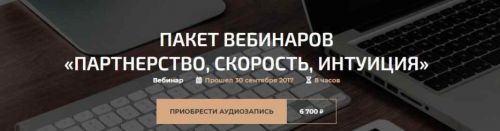 Пакет вебинаров «Партнерство, Скорость, Интуиция» (Александр Палиенко)