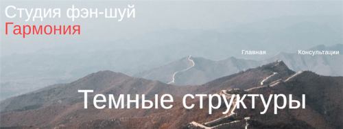 [Студия Фэн-шуй Гармония] Темные структуры (Юлия Бальсина)