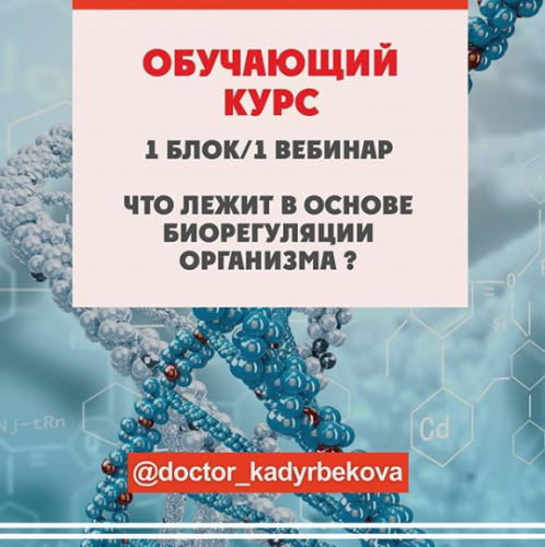 Что лежит в основе биорегуляции организма? Блок 1/Вебинар 1 (doctor_kadyrbekova)