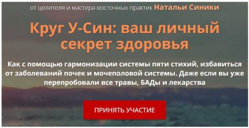 Круг У-Син: ваш личный секрет здоровья. Пакет «Стандарт» (Наталья Синика)