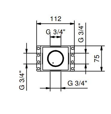 Внутренняя часть запорного вентиля Fantini Nostromo D391A схема 1