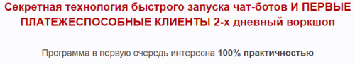 Секретная технология быстрого запуска чат-ботов и первые платежоспособные клиенты (Андрей Чепик)