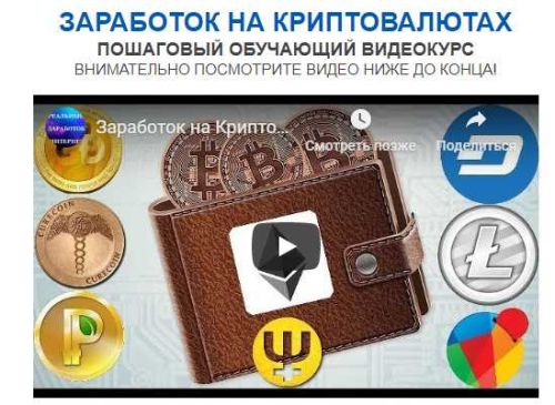 Заработок на криптовалютах (Евгений Вергус)