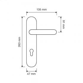Ручка на планке Linea Cali Heidi 1665 PL