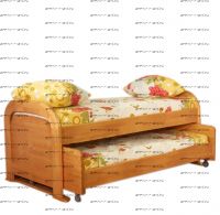 Кровать двухъярусная Мурзилка выкатная №РЛ