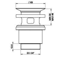 Донный клапан Gessi 01313 схема 1