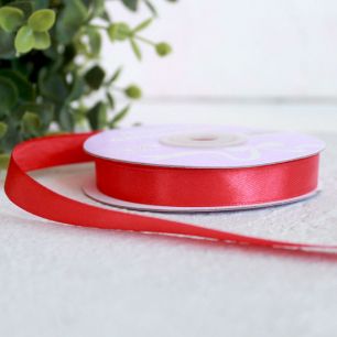 Лента атласная 12 мм, красная