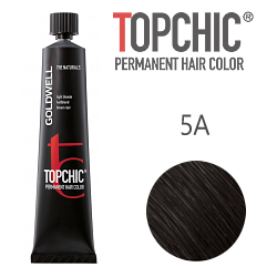 Goldwell Topchic 5A - Стойкая краска для волос - Светлый коричневый пепельный 60 мл.