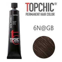 Goldwell Topchic 6N@GB - Стойкая краска для волос Темный блонд с золотисто-бежевым сиянием  60 мл