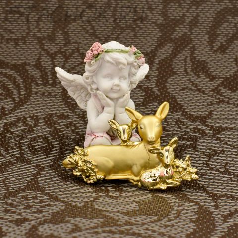 Брошь "Олениха с оленятами" (Danecraft США)