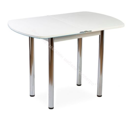 Стол раскладной "СПГ-02" СТ1 (Песочное стекло/Венге/Хром)