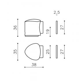 Ограничитель открывания для двери Olivari Victor S B106S Black