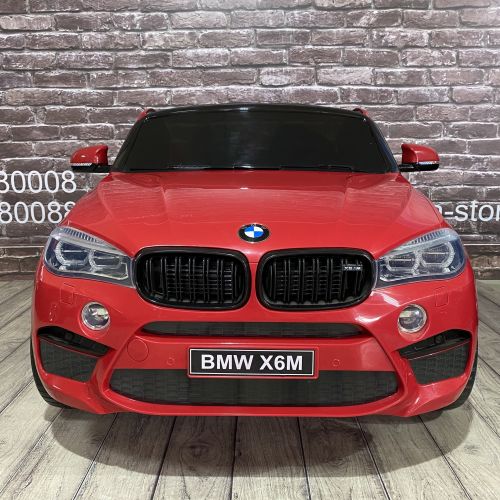 Детский электромобиль BMW X6M (JJ2168) красный двухместный