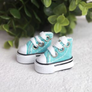 Обувь для кукол - кеды 3,5 см - мятные