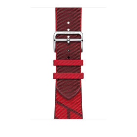Ремешок Apple Watch Hermès Rouge de Cœur/Rouge H Jumping Single Tour из нейлона (для корпуса 44/45 мм)