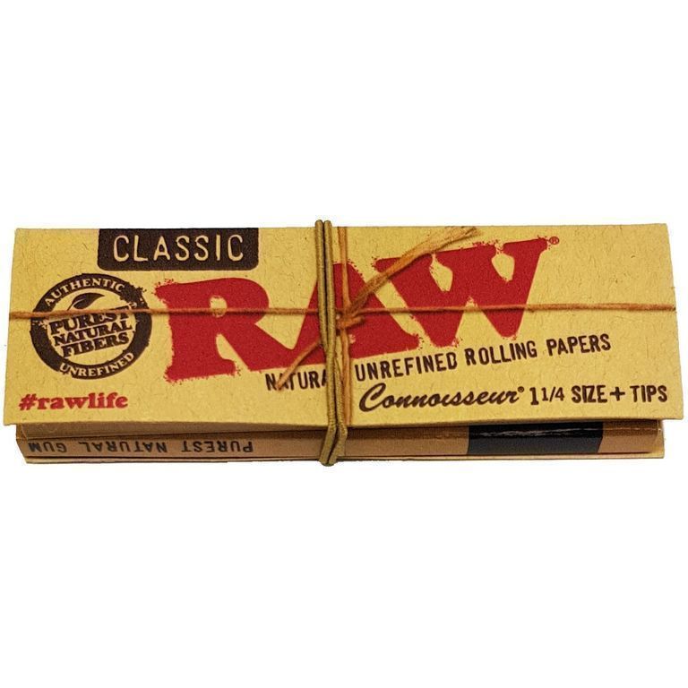 Бумажки с фильтрами "Raw Classic 1,1/4 size with tips"