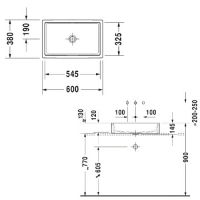 схема раковины Duravit Vero Air 235160