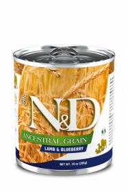 N&D DOG ANCESTRAL GRAIN LAMB&BLUEBERRY (Ягненок, черника для собак) 285г.