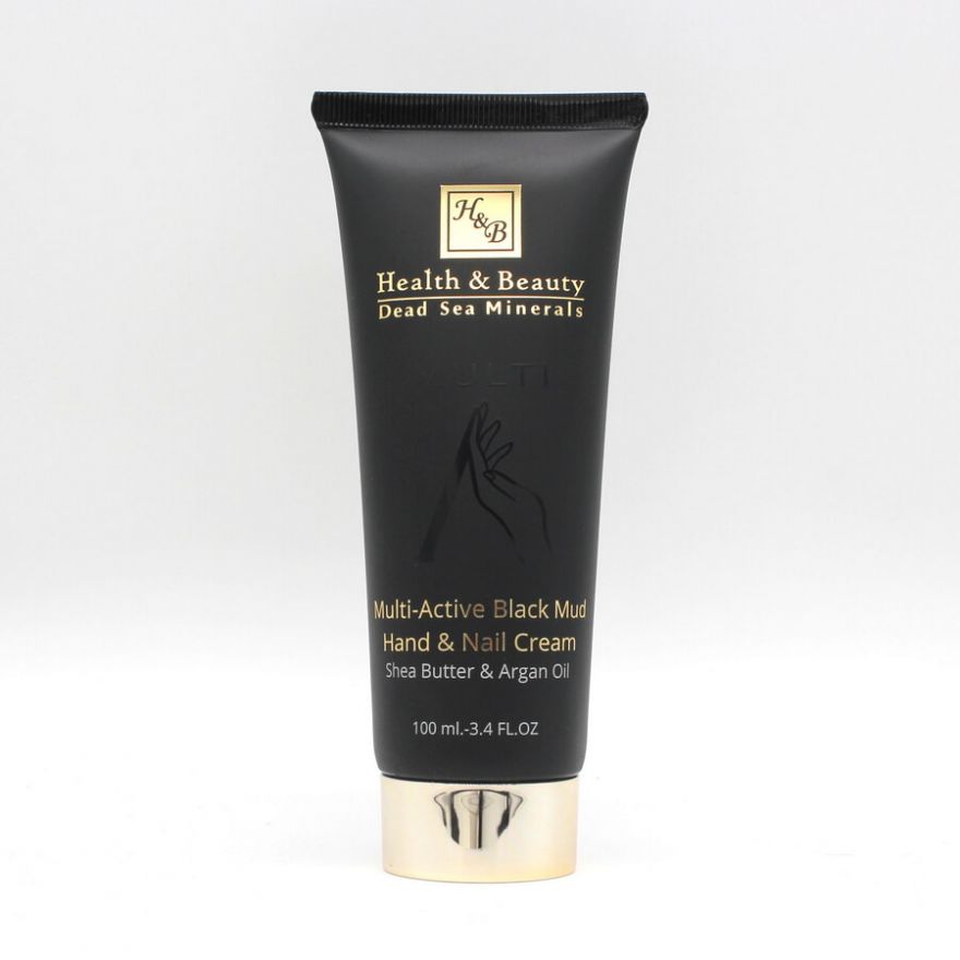 Крем для рук и ногтей мультиактивный с грязью мёртвого моря Health & Beauty BLACK (Хелс энд Бьюти Блэк) 100 мл